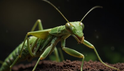 Close-Up of a Praying Mantis