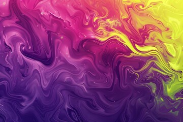 Obraz premium Illustration of A trendy and abstract gradient from electric violet to bright lime, featuring swirling patterns and a sense of movement and fluidity. Ai Generate. 