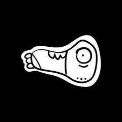 Cute kid scribble doodle icons set. Hand drawn childish funny simple vector illustrations.