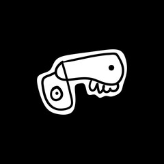 hand drawn doodle shapes and objects. Abstract modern contemporary trendy vector illustration. All elements are isolated