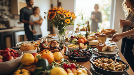 Fototapeta premium Family food feast