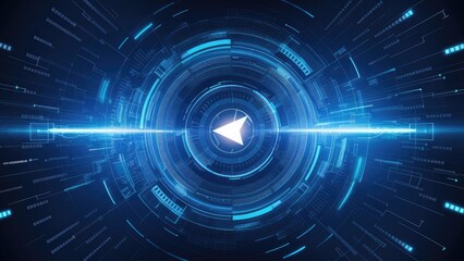 Fototapeta premium Vibrant Soft Abstract Background with Futuristic Digital Elements for Business and Technology Themes