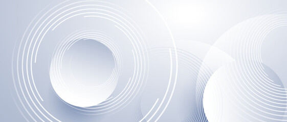 Fototapeta premium Modern abstract background with circle lines. Digital or Technology concept. vector illustration.