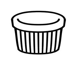 ディップ皿に入ったケチャップのイラスト素材