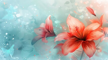 Stunning Ink Flower Background: A Graceful and Artistic Visual Delight. Showcasing the Beauty of Traditional Ink Art.