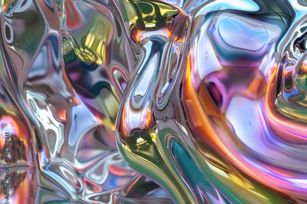 Poster a detailed shot of a reflective surface with highlights and shadows
