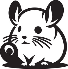 cute chinchilla vector silhouette