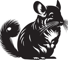 cute chinchilla vector silhouette