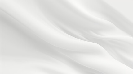 Naklejka premium White fabric texture background, abstract wave, luxurious satin, elegant wallpaper design.