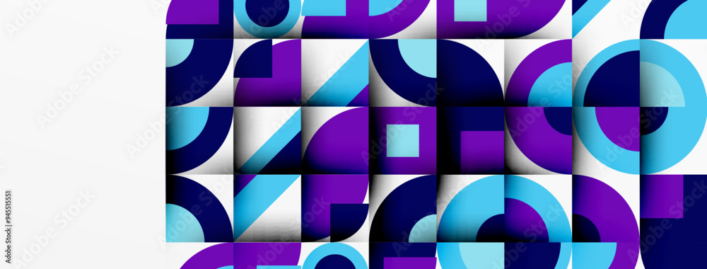 Aufkleber modern geometrical abstract background - circles. business or technology presentation design