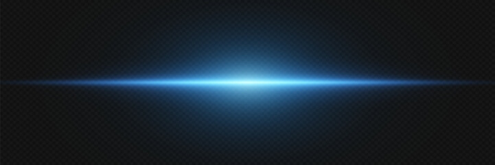 Magic neon lines of light. Blue glare of the beam.