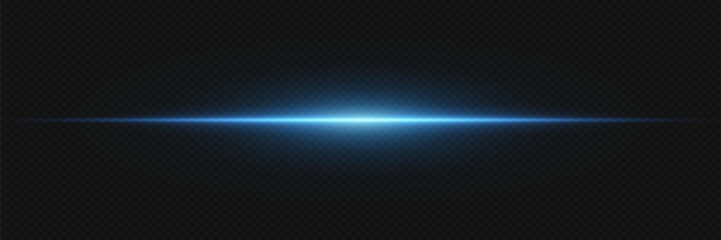 Magic neon lines of light. Blue glare of the beam.