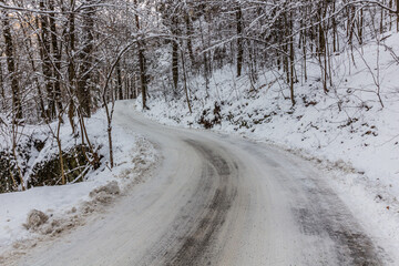 Obraz premium Road in Cesky raj region, Czech Republic