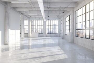 A spacious room filled with natural light from multiple windows