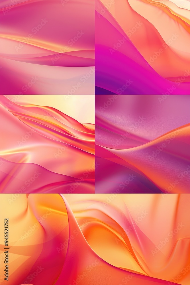 Poster Abstract series featuring various colorful patterns