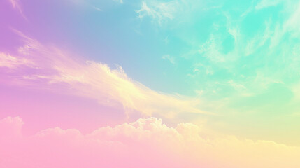 Fototapeta premium crisp, ultra-smooth pastel gradient transitioning seamlessly between pink, purple, blue, green, and yellow