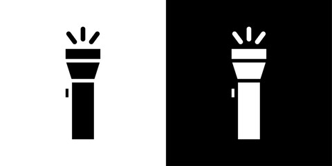 Flashlight icon logo set vector