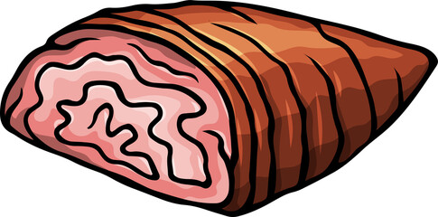 Doodle cartoon funny meat