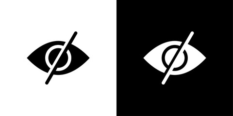 Hide icon logo set vector