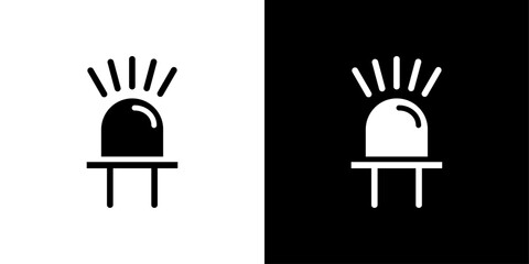 Fototapeta premium Led light bulb icon logo set vector