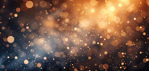 Sparkling lights floating in the background. particles floating in the air. Dust Particles Background. Abstract background effect magical shining. Generative AI.