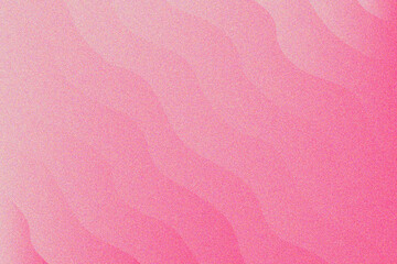 Abstract pink gradient, grainy retro background with curvy waves, aesthetic vintage magenta, light...