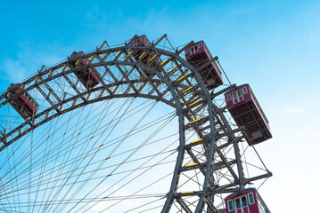 Wiener Riesenrad in Prater park in Vienna, Austria