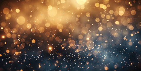 Sparkling lights floating in the background. particles floating in the air. Dust Particles Background. Abstract background effect magical shining. Generative AI.