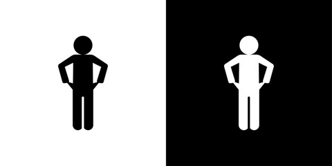 poor person empty pockets icon logo set vector