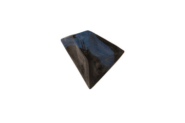 Fototapeta premium Chocolate candies in the form of precious stones, with marble texture, isolated on a white background.