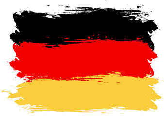 Flag of Germany brush stroke grunge style.