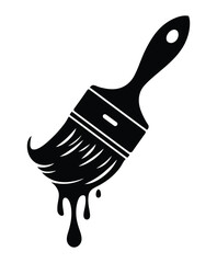 vector illustration of a painting logo. paintbrush logo template.