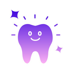 tooth with sparkle