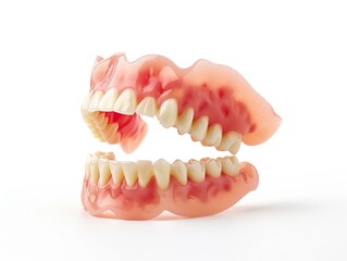 Fototapeta premium Denture isolated on white background. AI generative.