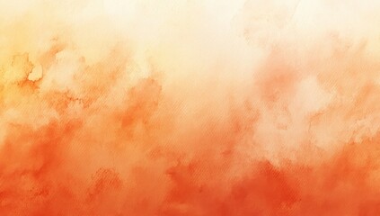 Fototapeta premium Orange Watercolor Background with Vibrant Ombre Effect, Warm and Creative for Artistic Designs