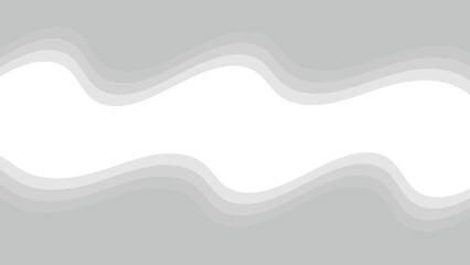 Grey wave paper cut abstract background vector image for backdrop or presentation