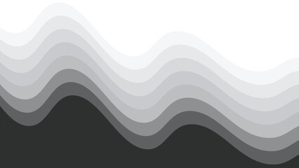 Grey wave paper cut abstract background vector image for backdrop or presentation
