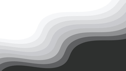 Grey wave paper cut abstract background vector image for backdrop or presentation