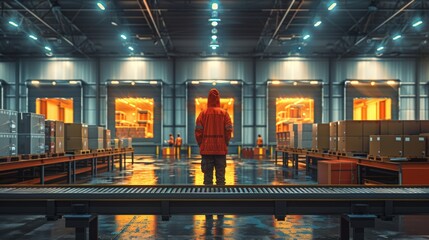 A dedicated retail sales associate organizing and restocking shelves in an electronics store, ensuring all products are displayed neatly