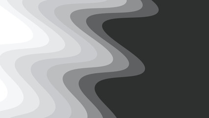 Grey wave paper cut abstract background vector image for backdrop or presentation