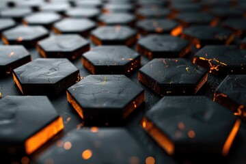 Fototapeta premium A close-up shot of a computer keyboard with glowing keys, ideal for use in tech-related projects or designs