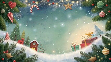 Grainy Christmas Wishes with Large Text Space. Perfect for: Christmas, holiday cards, rustic celebrations