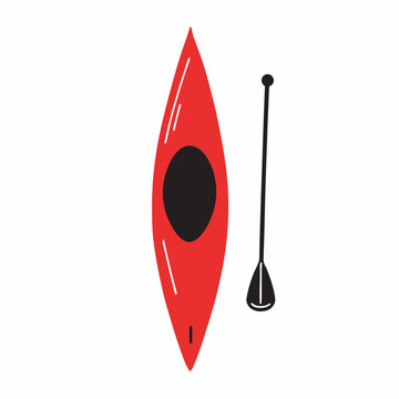 recommend clip art: Vector canoe in flat style on a isolated white background (10)