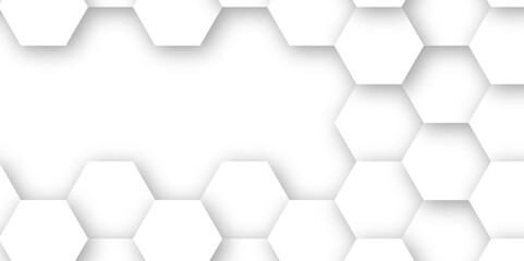 3d white hexagon empty background fresh blocks vector background 