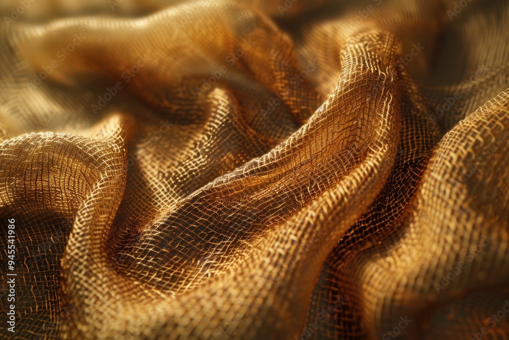 Poster a close-up shot of a piece of cloth with intricate details and textures