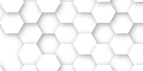 3d white hexagon empty background fresh blocks vector background 