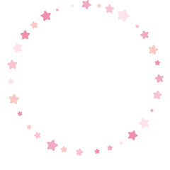 Frame with pink stars, vector frame 