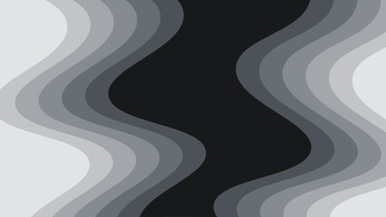 Grey wave paper cut abstract background vector image for backdrop or presentation