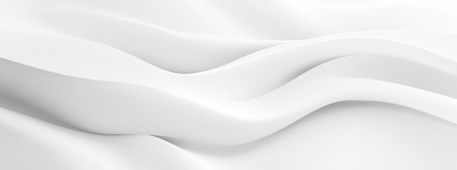 Abstract white background with soft wave lines for presentation design.