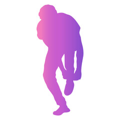 Sport Climbing Silhouette in Colorful Concept. Flat Vector Illustration.